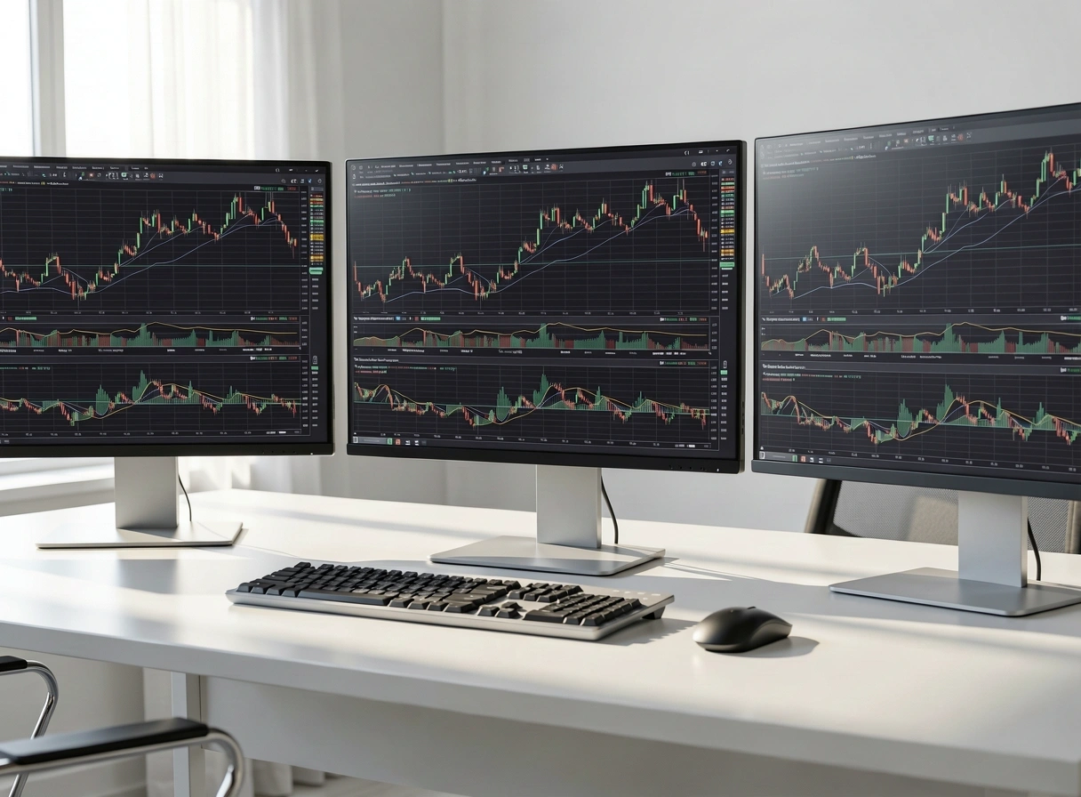 Professional trading environment and charting setup